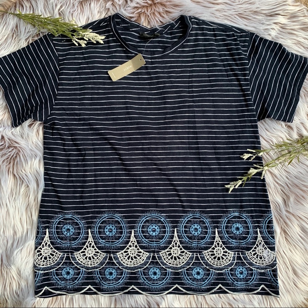 NWT Blue and white striped tee